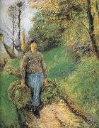 Camille Pissarro Mention hay farmer oil painting on canvas